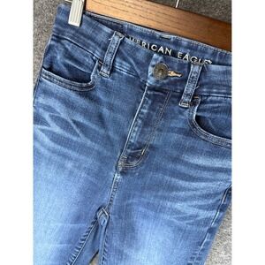 American Eagle Curvy Hi Rise Jeggings Womens Size 00 R XS Dark Wash Stretch Slim